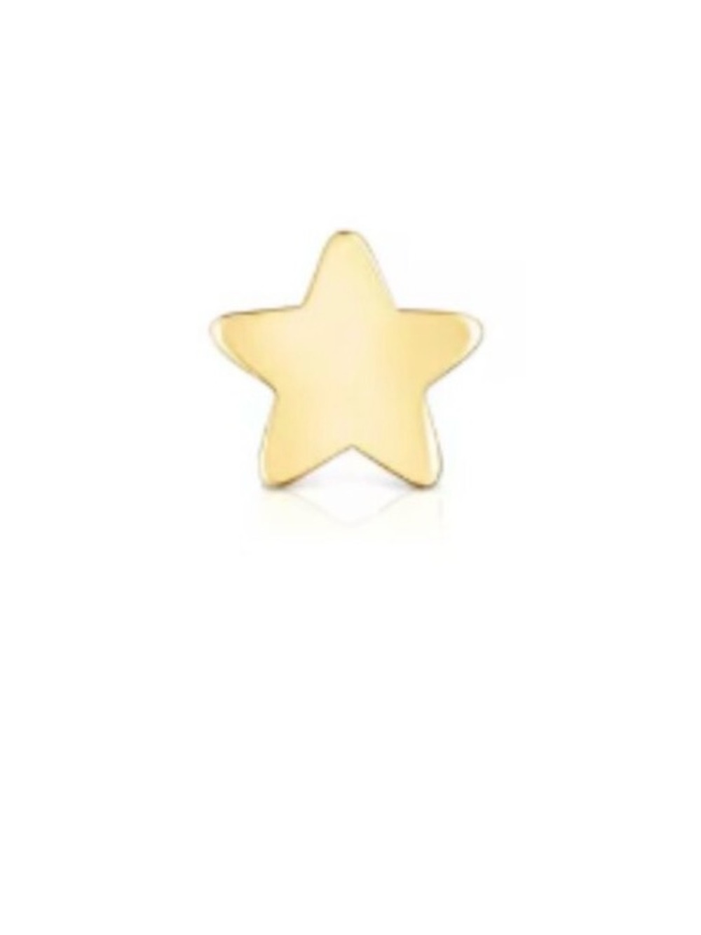 Bear and star mini pearcings Gold 750 Star Stud Earring